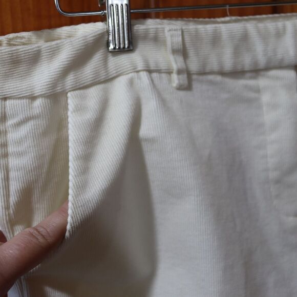Calvin Klein White Corduroy Jean's Wide Leg 10 - Picture 9 of 14